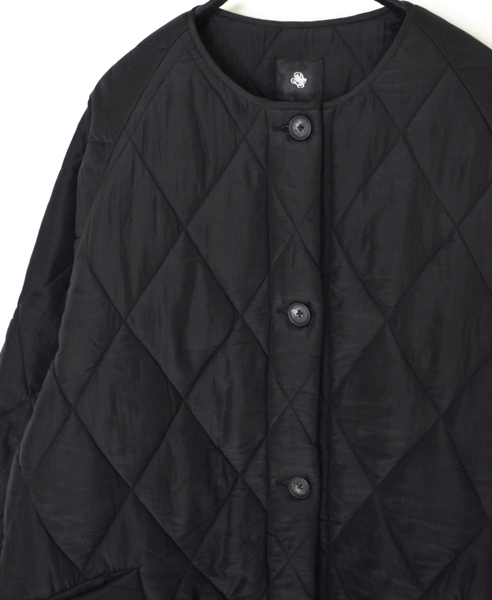 NMDS25582(コート) PADDED BANGALORE SILK PLAIN FRONT BUTTON SHORT COAT