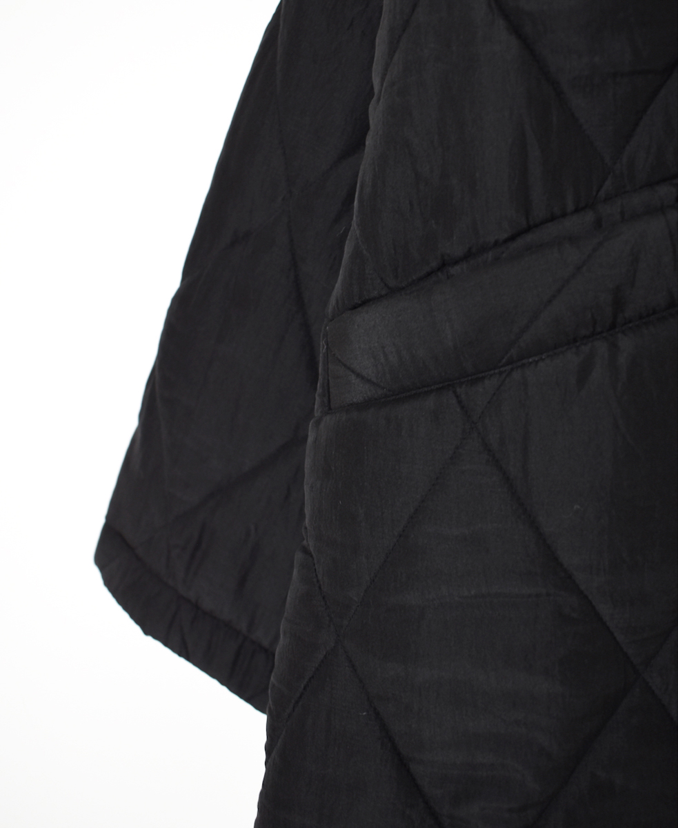 NMDS25582(コート) PADDED BANGALORE SILK PLAIN FRONT BUTTON SHORT COAT