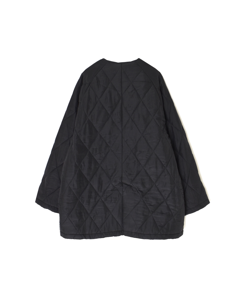 NMDS25582(コート) PADDED BANGALORE SILK PLAIN FRONT BUTTON SHORT COAT