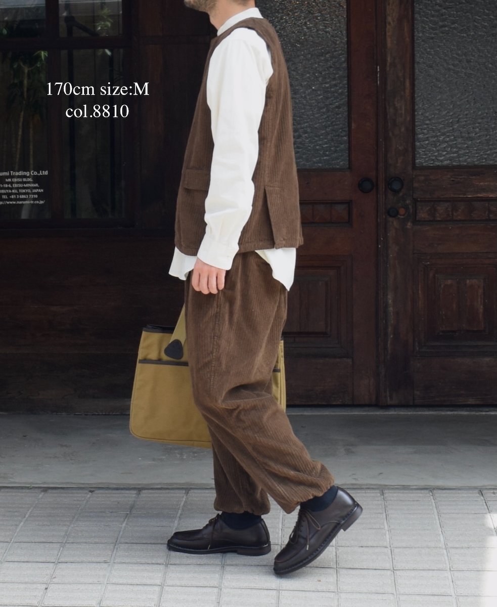 NVL2564D(パンツ)WIDE&NARROW WALE CORDUROY(OVERDYE) 60'S ORGANIC CAMBRIC EASY PANTS