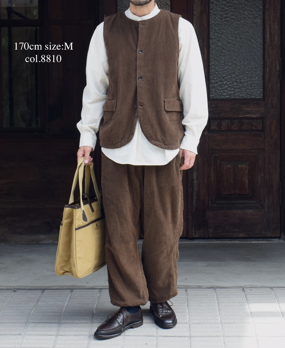 NVL2564D(パンツ)WIDE&NARROW WALE CORDUROY(OVERDYE) 60'S ORGANIC CAMBRIC EASY PANTS