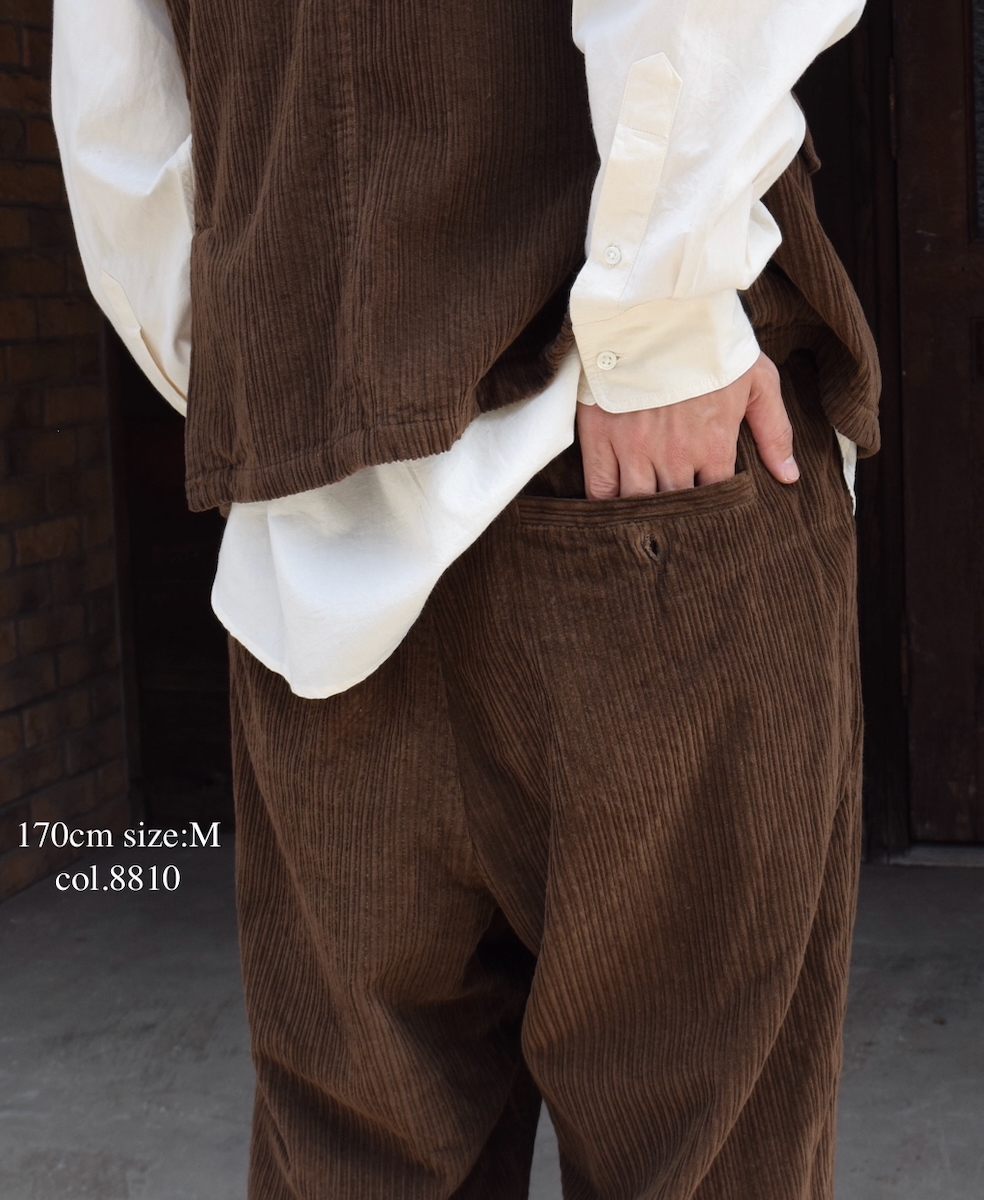 NVL2564D(パンツ)WIDE&NARROW WALE CORDUROY(OVERDYE) 60'S ORGANIC CAMBRIC EASY PANTS