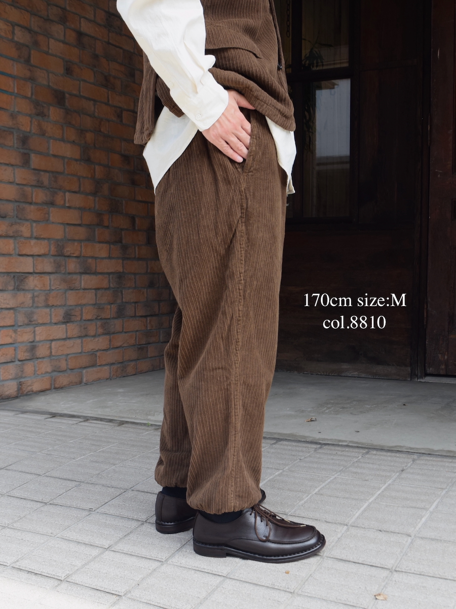 NVL2564D(パンツ)WIDE&NARROW WALE CORDUROY(OVERDYE) 60'S ORGANIC CAMBRIC EASY PANTS