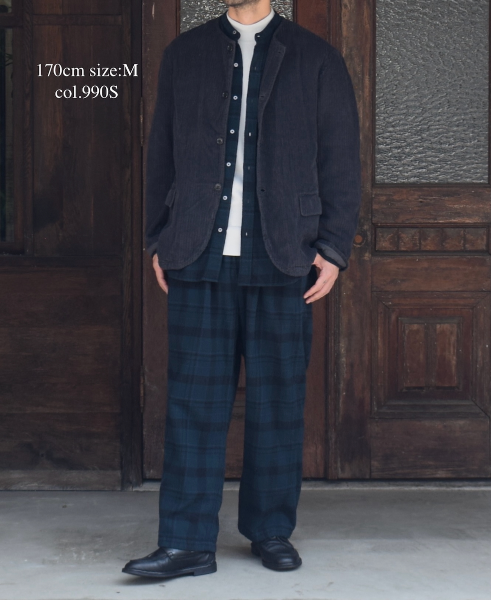 NVL2561D(ジャケット)WIDE&NARROW WALE CORDUROY(OVERDYE) 60'S ORGANIC CAMBRIC SIDE VENTS NO COLLAR JACKET