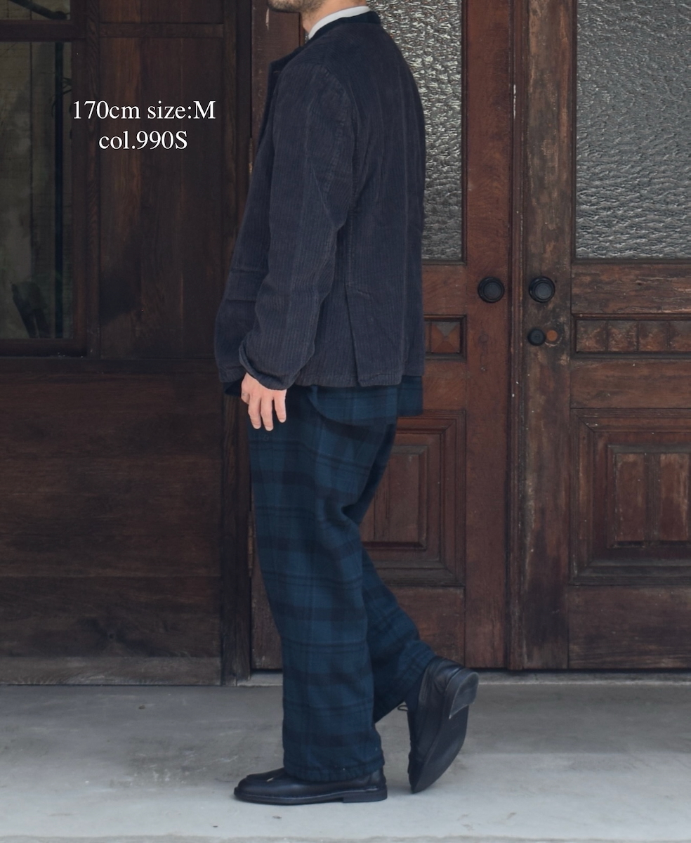 NVL2561D(ジャケット)WIDE&NARROW WALE CORDUROY(OVERDYE) 60'S ORGANIC CAMBRIC SIDE VENTS NO COLLAR JACKET
