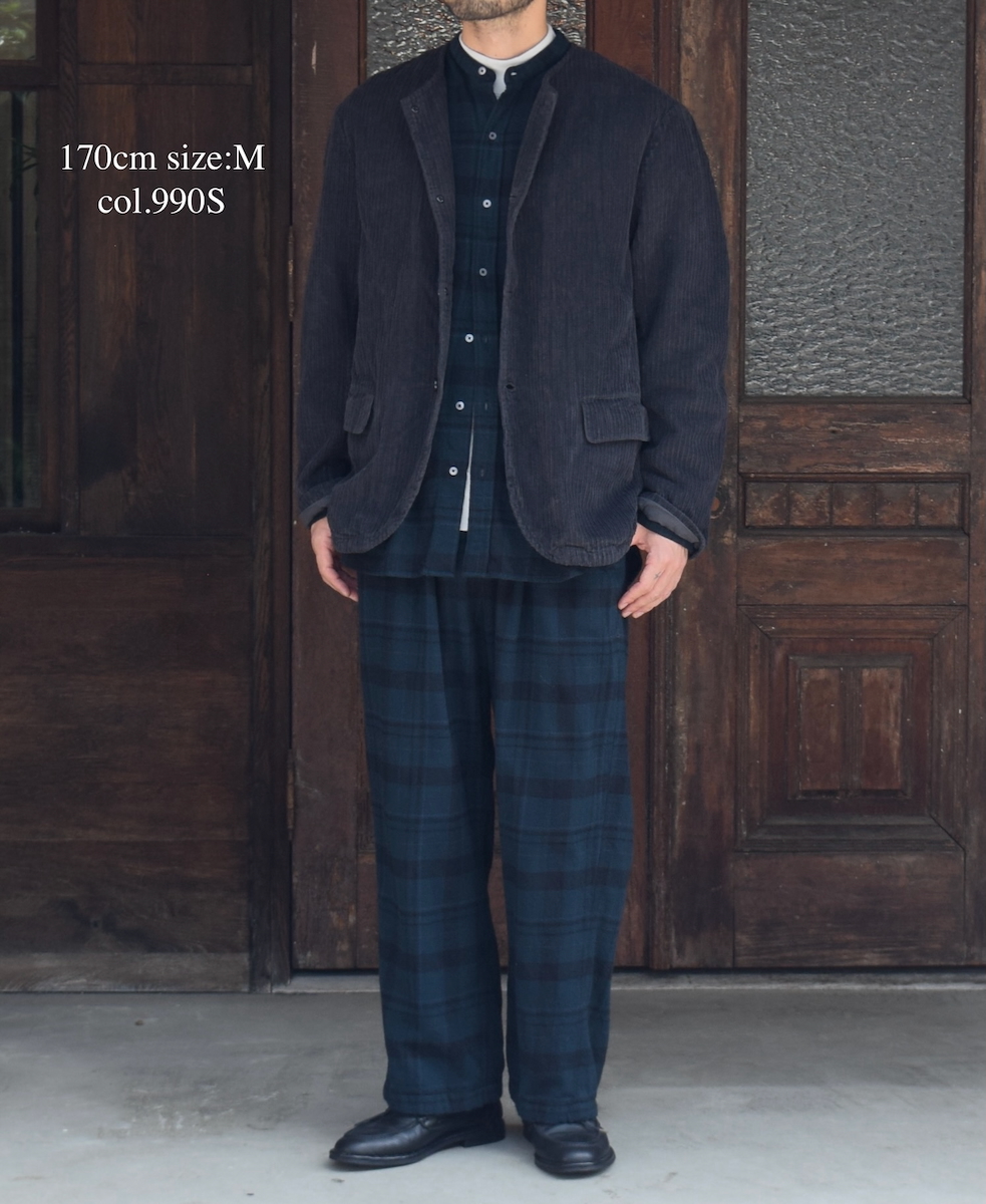 NVL2561D(ジャケット)WIDE&NARROW WALE CORDUROY(OVERDYE) 60'S ORGANIC CAMBRIC SIDE VENTS NO COLLAR JACKET