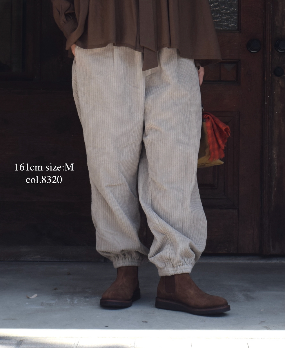 NVL2564D(パンツ)WIDE&NARROW WALE CORDUROY(OVERDYE) 60'S ORGANIC CAMBRIC EASY PANTS