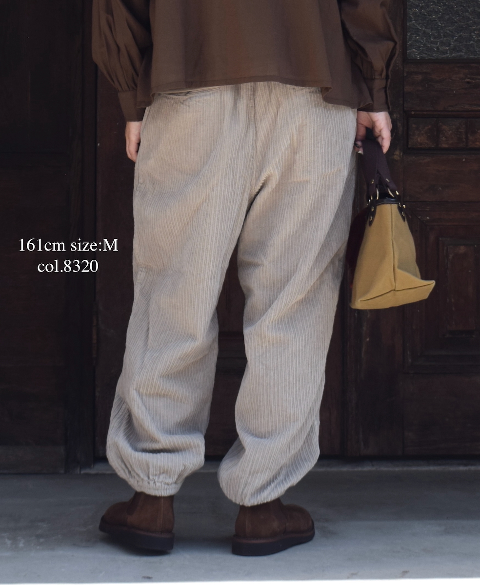 NVL2564D(パンツ)WIDE&NARROW WALE CORDUROY(OVERDYE) 60'S ORGANIC CAMBRIC EASY PANTS