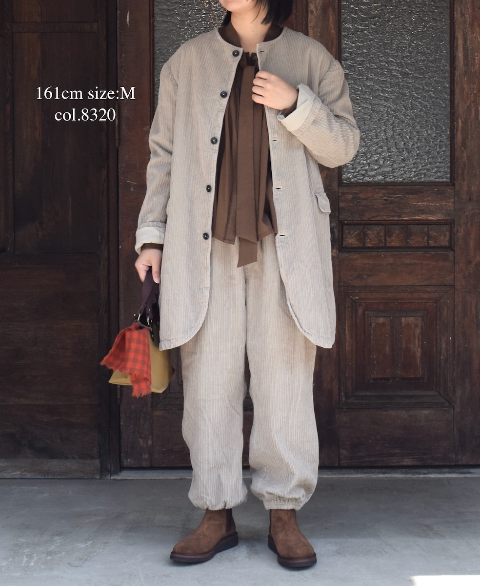 NVL2564D(パンツ)WIDE&NARROW WALE CORDUROY(OVERDYE) 60'S ORGANIC CAMBRIC EASY PANTS
