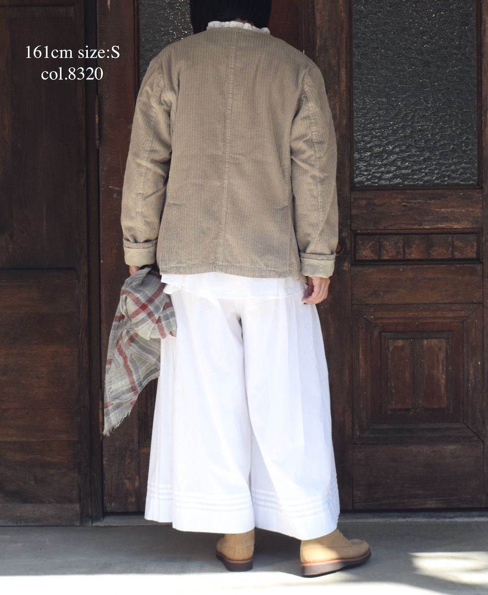 NVL2561D(ジャケット)WIDE&NARROW WALE CORDUROY(OVERDYE) 60'S ORGANIC CAMBRIC SIDE VENTS NO COLLAR JACKET