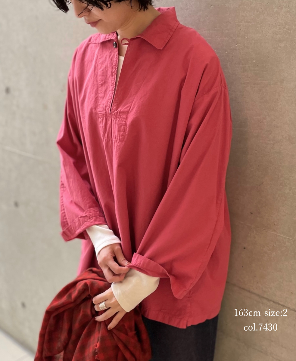 INAM2553PD(シャツ) 40s POPLIN OVER DYE UTILITY SKIPPER SHIRTS