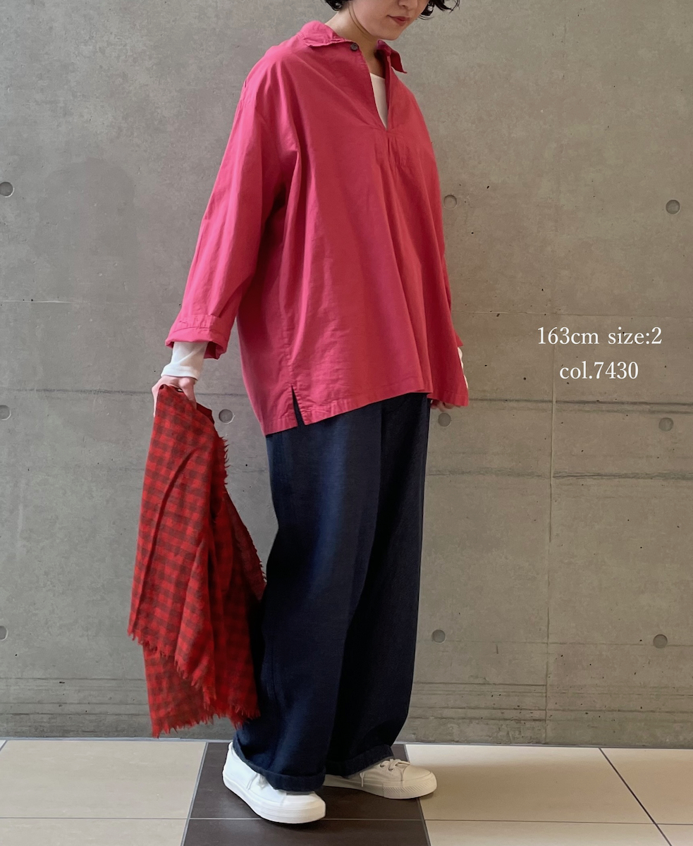 INAM2553PD(シャツ) 40s POPLIN OVER DYE UTILITY SKIPPER SHIRTS