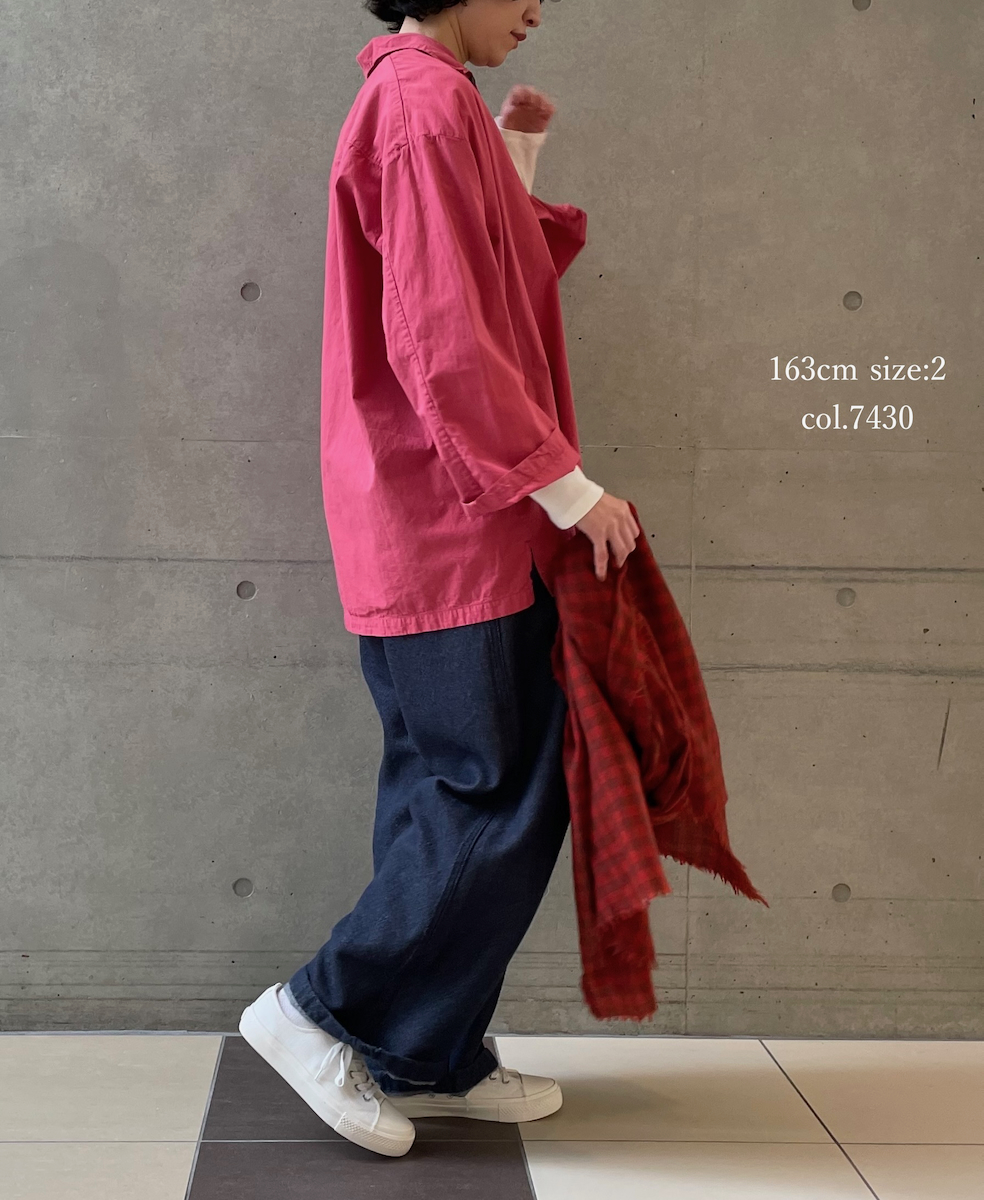 INAM2553PD(シャツ) 40s POPLIN OVER DYE UTILITY SKIPPER SHIRTS