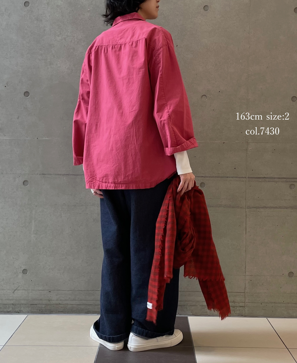 INAM2553PD(シャツ) 40s POPLIN OVER DYE UTILITY SKIPPER SHIRTS