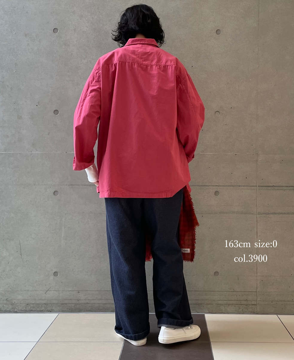 ISNAM2573(パンツ) WOOL COTTON TWILL ADJUSTER TACK PANTS WITH SUSPENDERS