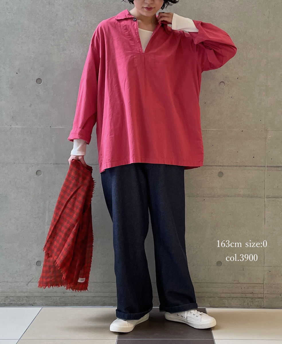 ISNAM2573(パンツ) WOOL COTTON TWILL ADJUSTER TACK PANTS WITH SUSPENDERS