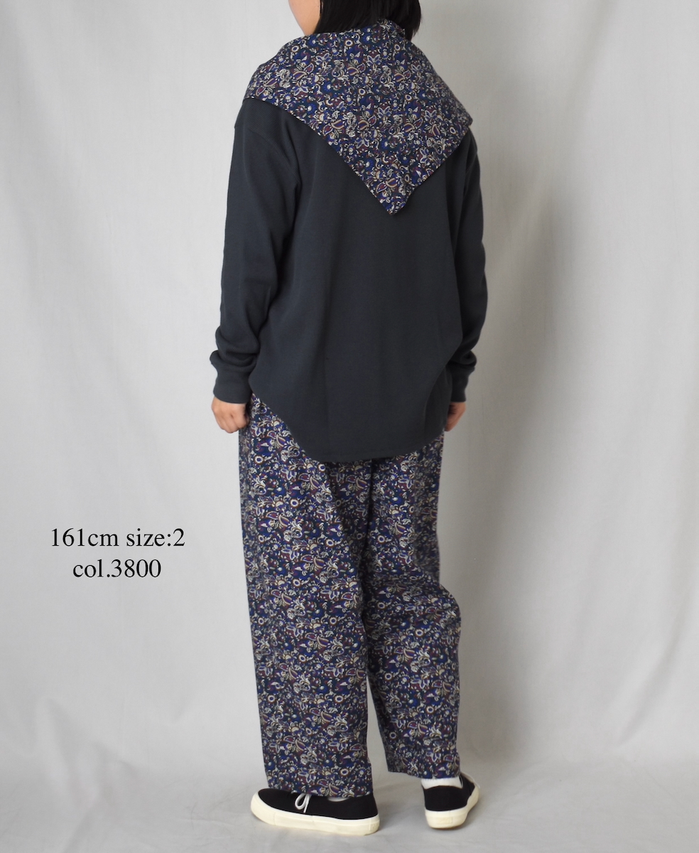 NSL25555(パンツ) 40s POPLIN MEDIUM FLOWER PRINT TAPERED EASY PANTS
