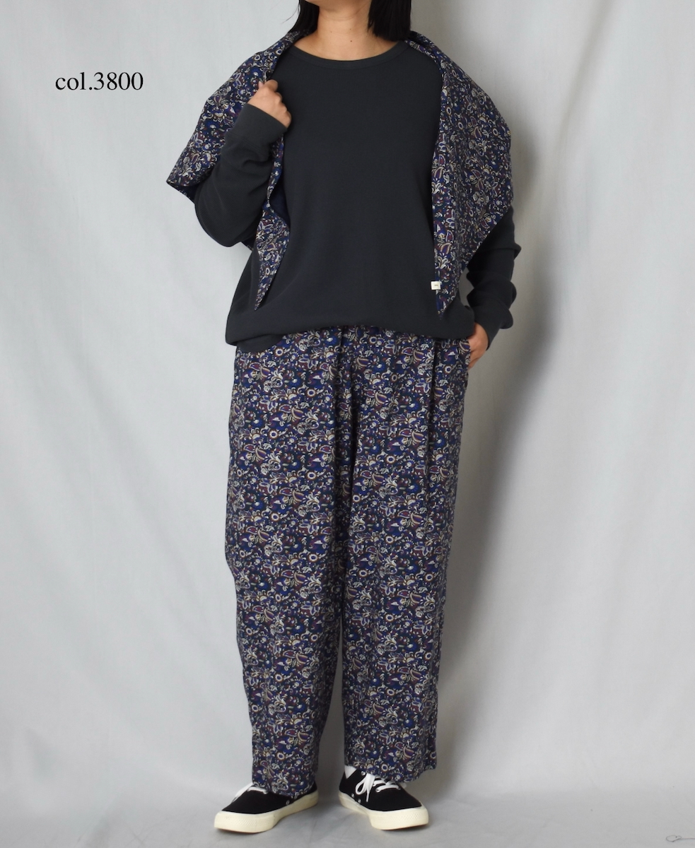 NSL25557(ストール) 40s POPLIN MEDIUM FLOWER PRINT TRIANGLE STOLE
