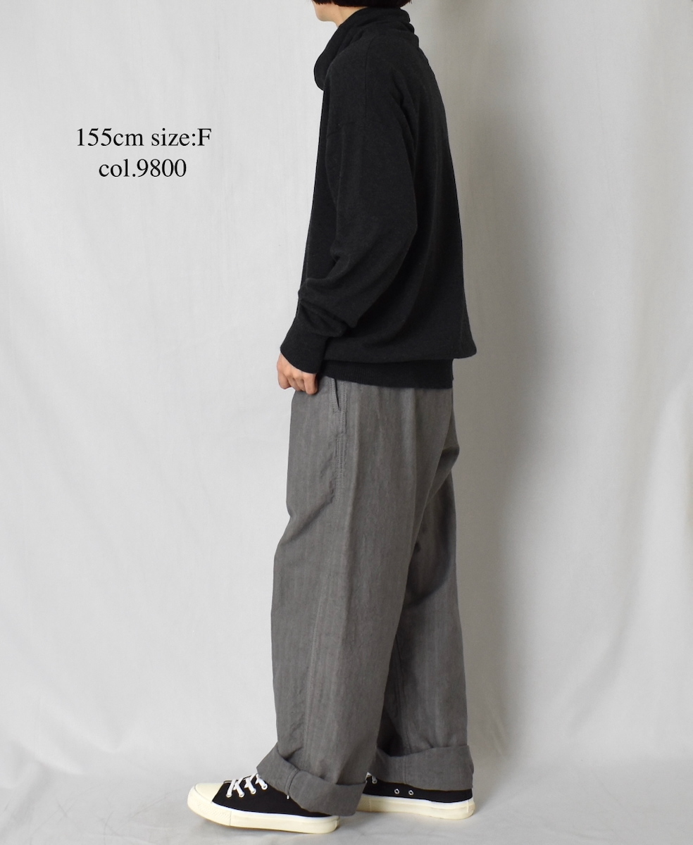 GNSL24541(ニット) 14GG 2PLY PLAIN STITCH COTTON WOOL CASHMERE TURTLE NECK PULLOVER