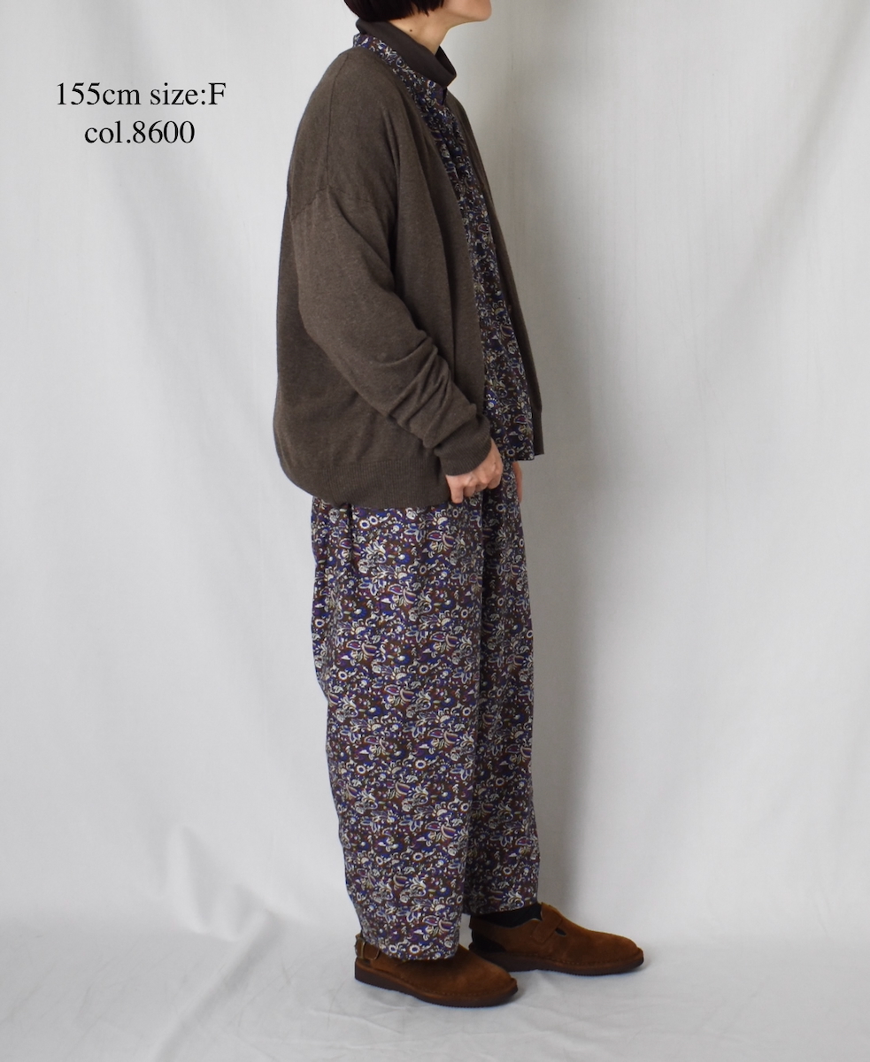 GNSL25531(カーディガン) 14GG 2PLY PLAIN STITCH COTTON WOOL CASHMERE V-NECK CARDIGAN