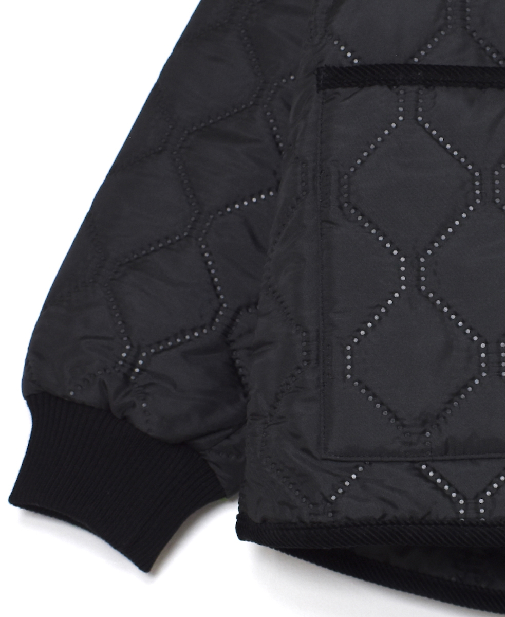 NAM2561PP(ジャケット) PLAIN POLYESTERxPLAIN POLYESTER HEAT QUILT OVERSIZED HOODED JACKET WITH RIBBED CUFF