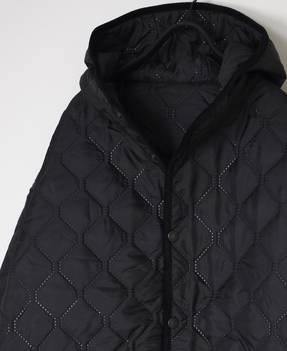 NAM2561PP(ジャケット) PLAIN POLYESTERxPLAIN POLYESTER HEAT QUILT OVERSIZED HOODED JACKET WITH RIBBED CUFF
