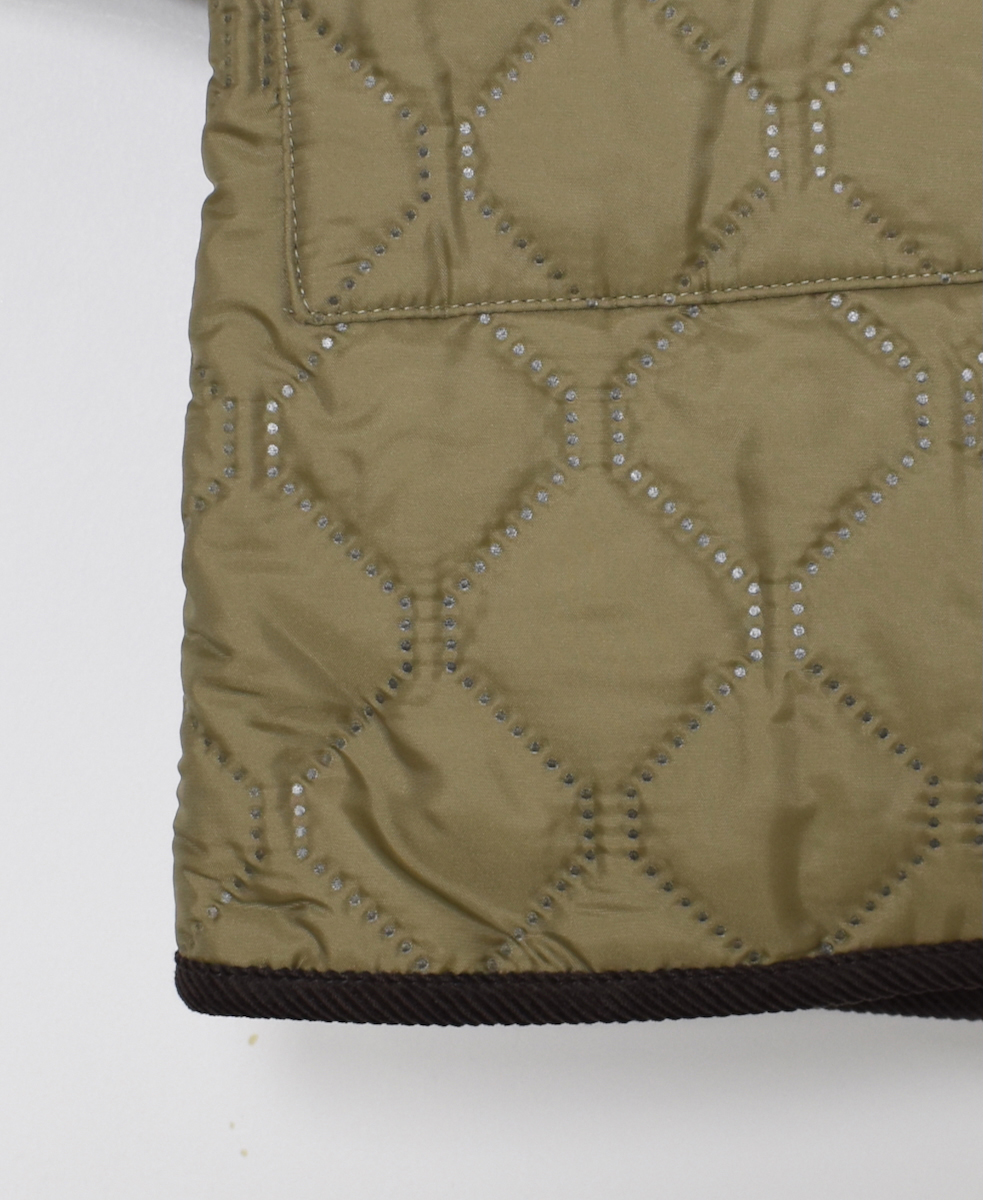 NAM2562PP(コート) PLAIN POLYESTERxPLAIN POLYESTER HEAT QUILT OVERSIZED MID-LENGTH HOODED COAT WITH RIBBED CUFF