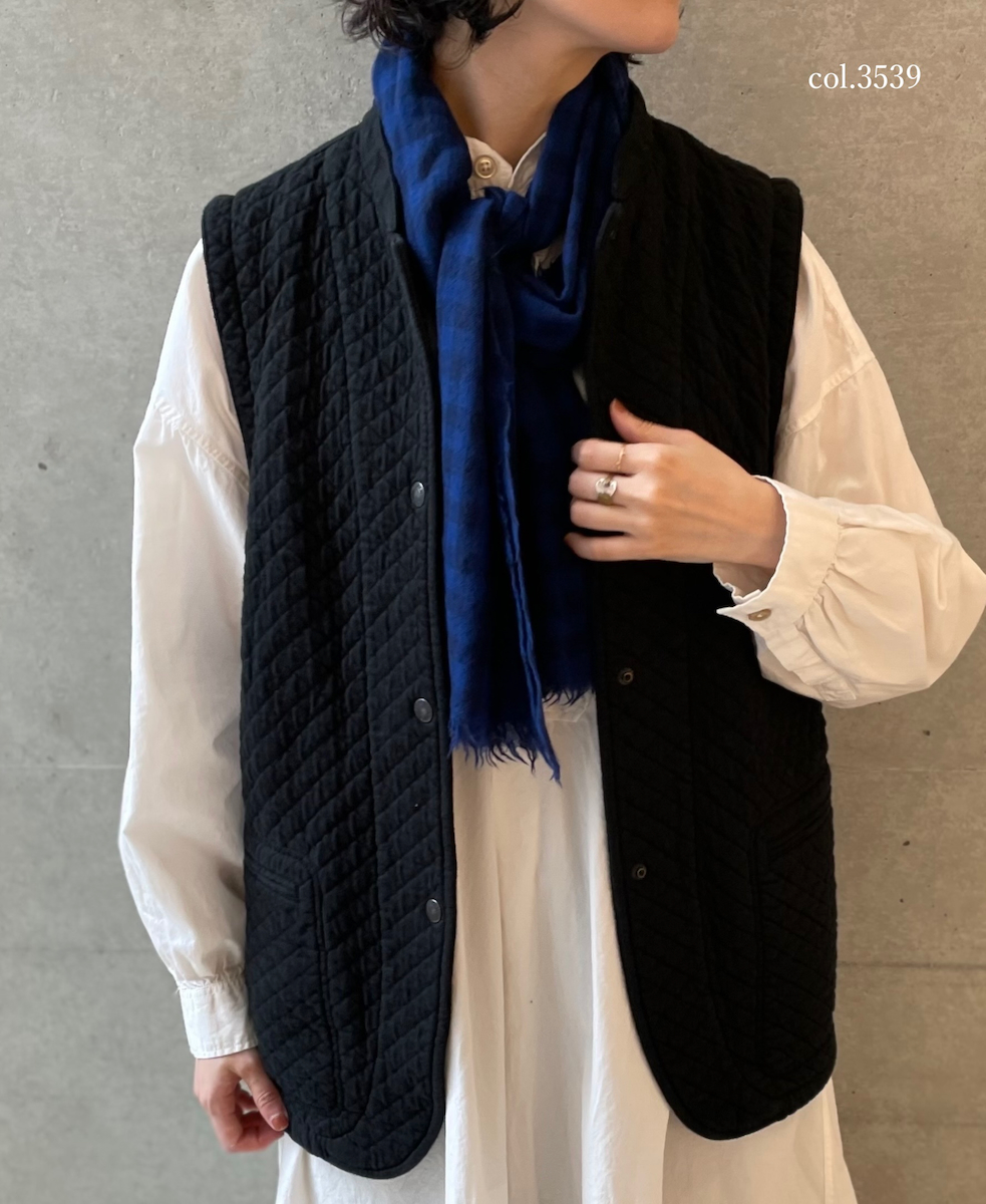 INAM2572(ストール) WOOL GINGHAM STOLE