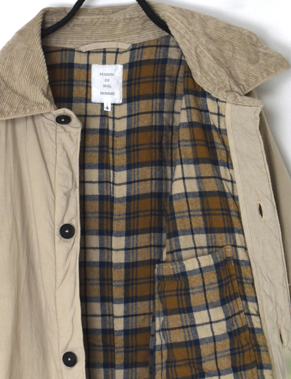 MDSH2552D(コート) PADDED 40s POPLIN FLANNEL LINING REGULAR COLLAR COAT