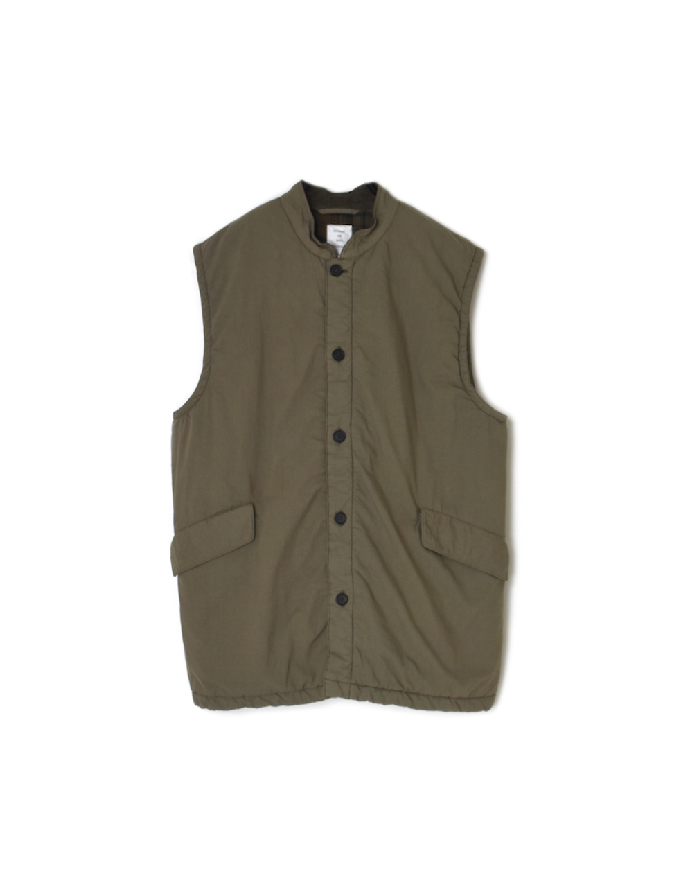 MDSH2553D(ベスト) PADDED 40s POPLIN FLANNEL LINING BANDED COLLAR VEST