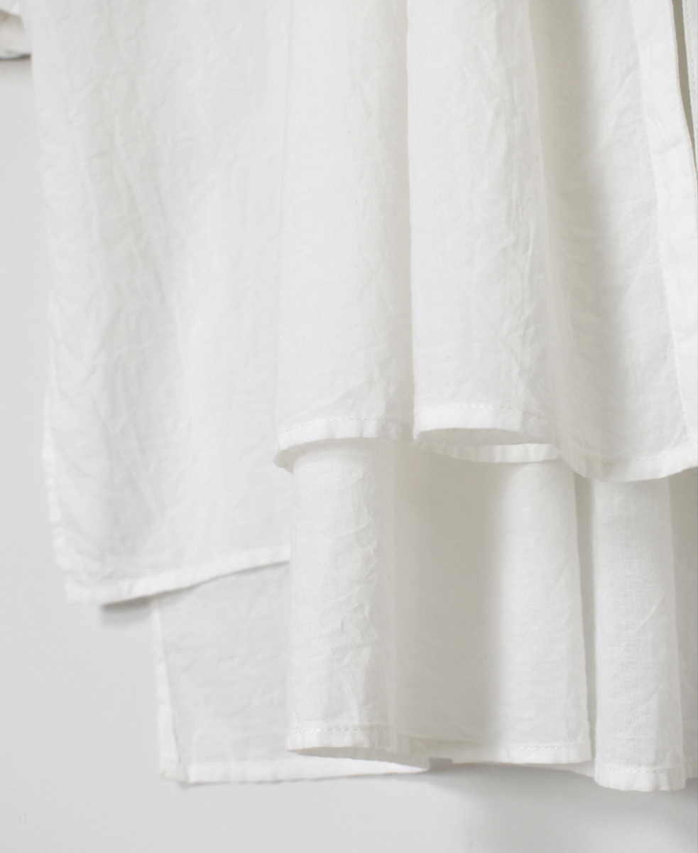 NSL25623(チュニック) 60s CAMBRIC PLAIN WITH LACE COLLAR GATHERED TUNIC SHIRT