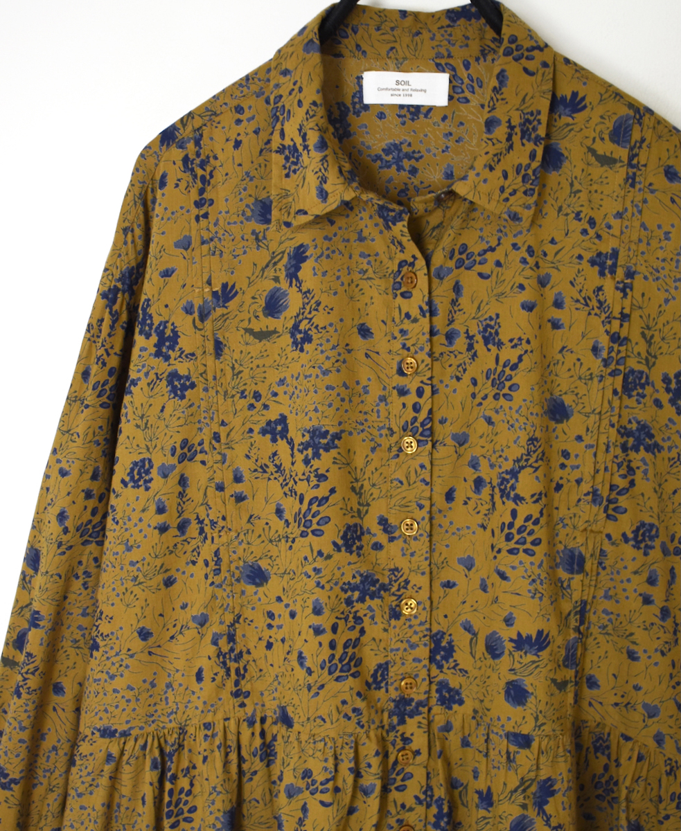 NSL25594(ワンピース) 60s CAMBRIC FLOWER PRINT REGULAR COLLAR DRESS