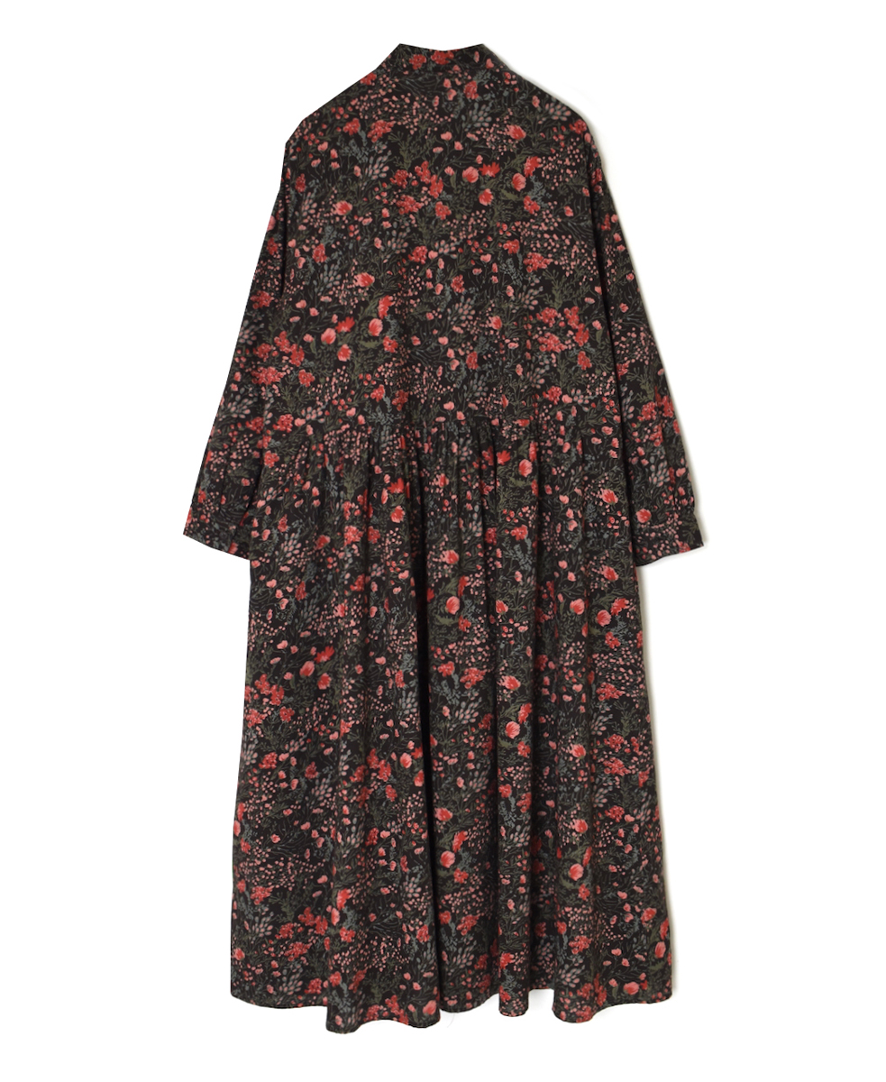 NSL25594(ワンピース) 60s CAMBRIC FLOWER PRINT REGULAR COLLAR DRESS