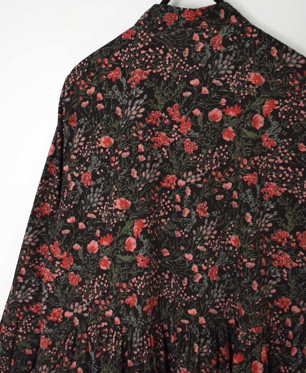 NSL25594(ワンピース) 60s CAMBRIC FLOWER PRINT REGULAR COLLAR DRESS