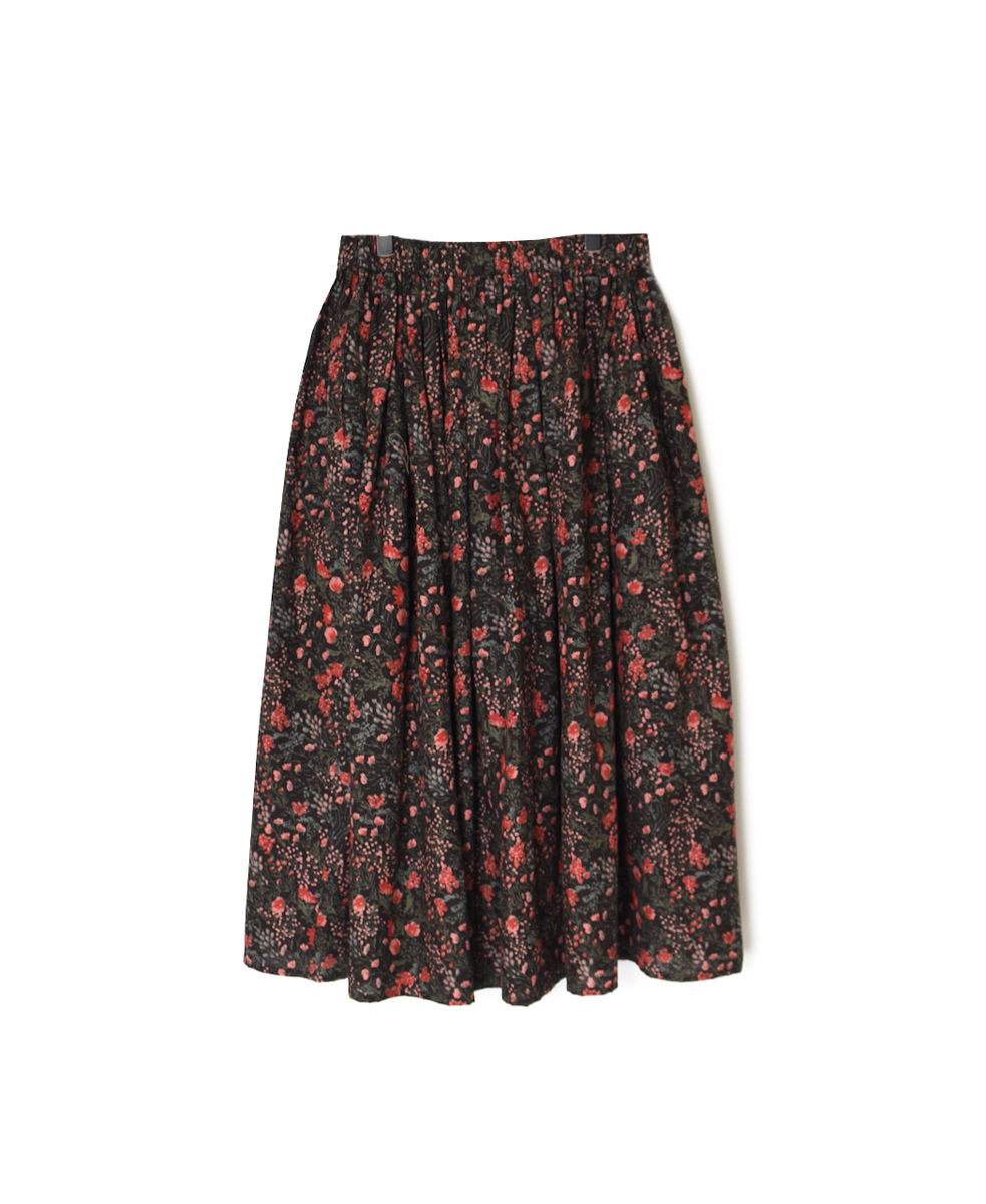 NSL25595(スカート) 60s CAMBRIC FLOWER PRINT GATHERED SKIRT