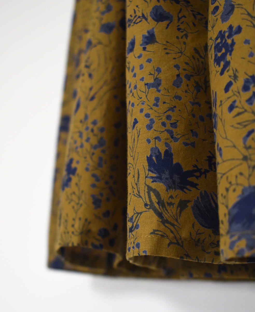 NSL25595(スカート) 60s CAMBRIC FLOWER PRINT GATHERED SKIRT