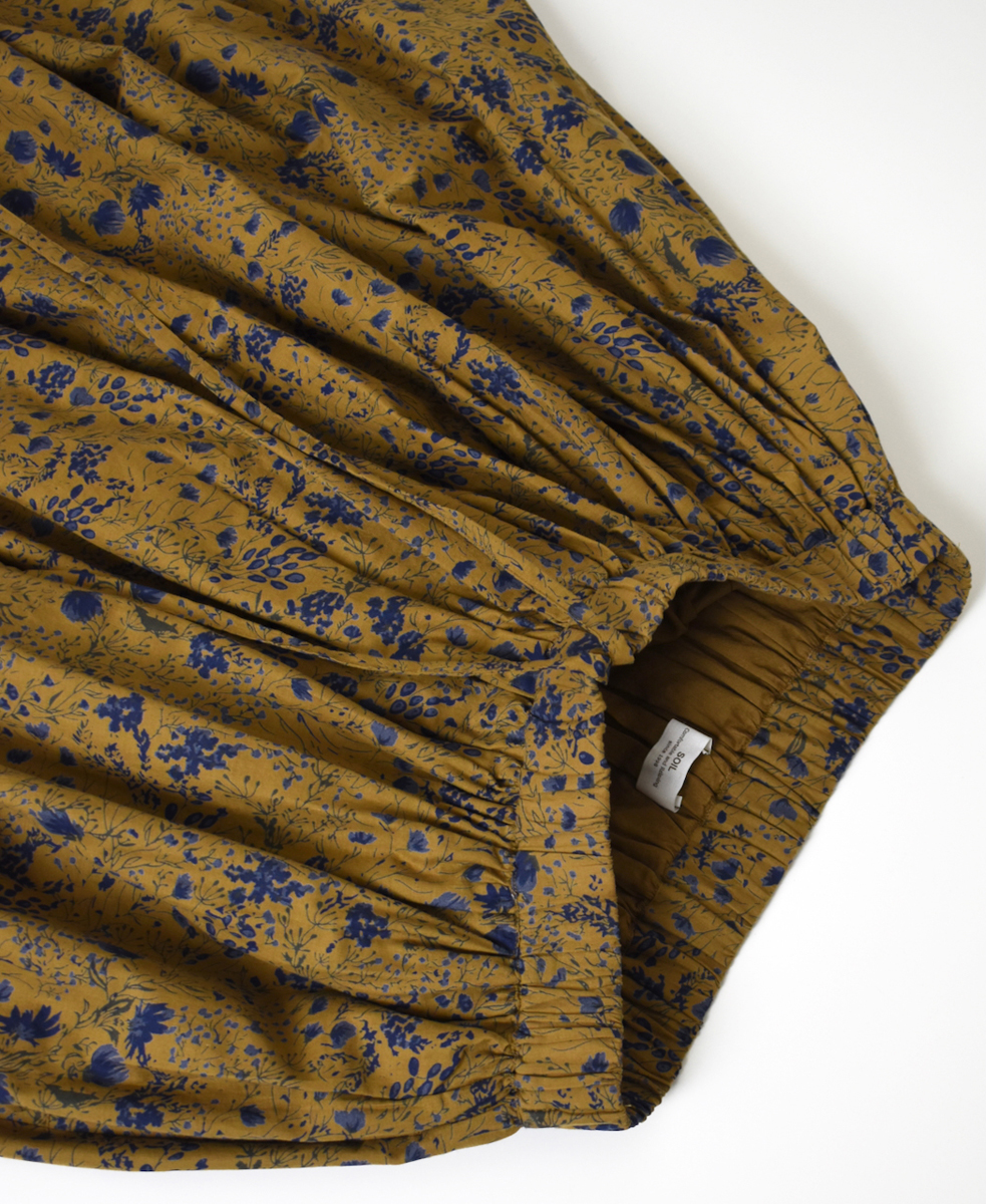 NSL25595(スカート) 60s CAMBRIC FLOWER PRINT GATHERED SKIRT