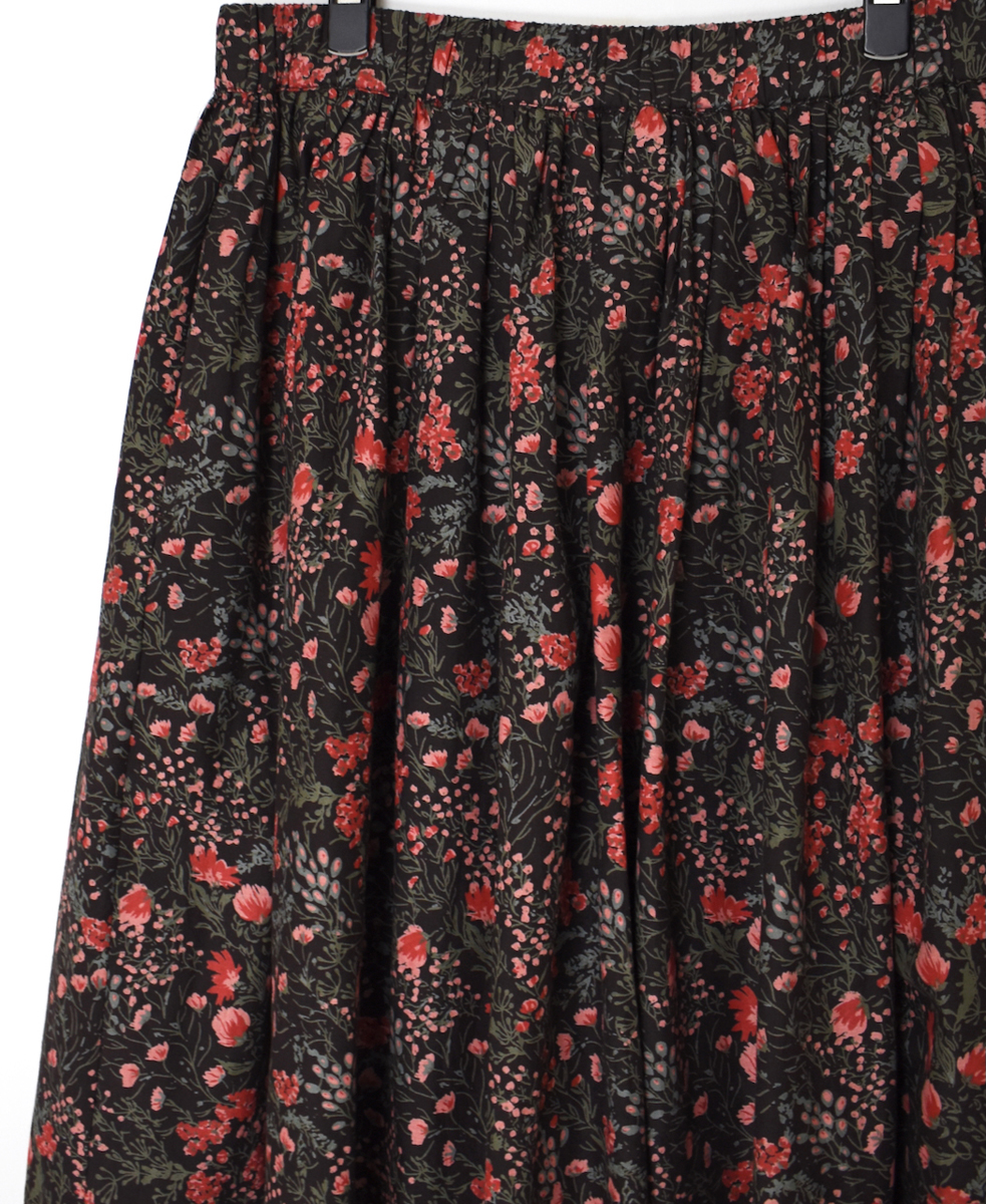NSL25595(スカート) 60s CAMBRIC FLOWER PRINT GATHERED SKIRT