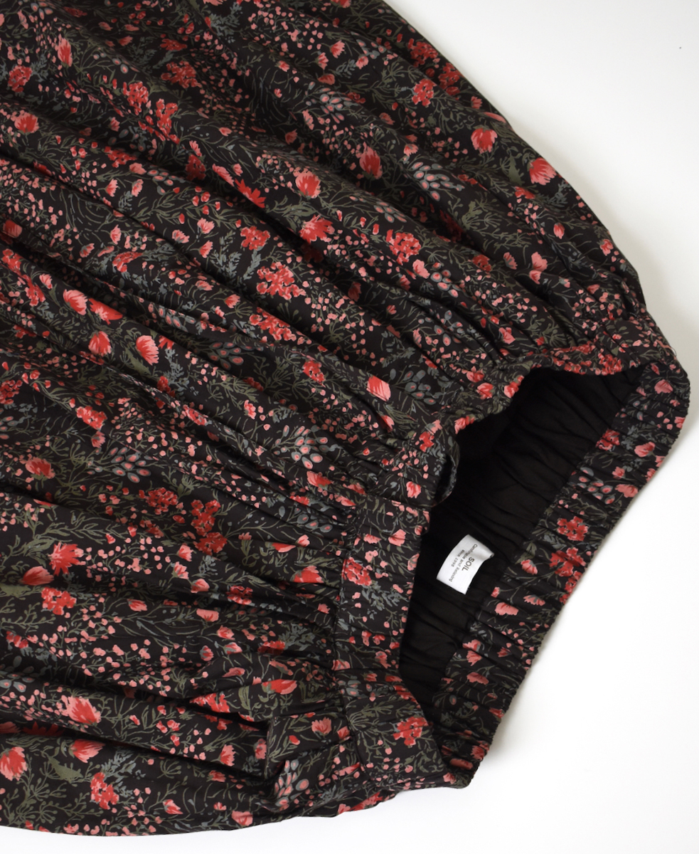 NSL25595(スカート) 60s CAMBRIC FLOWER PRINT GATHERED SKIRT