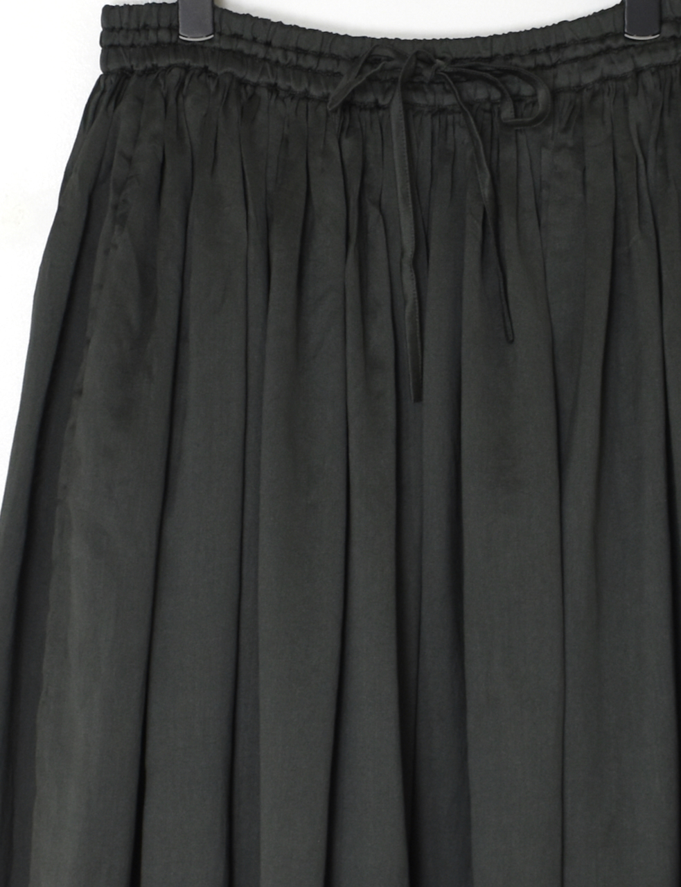 NMDS25545(スカート) PLAIN COTTON SILK RAJASTHAN TUCK GATHERED SKIRT WITH LINING
