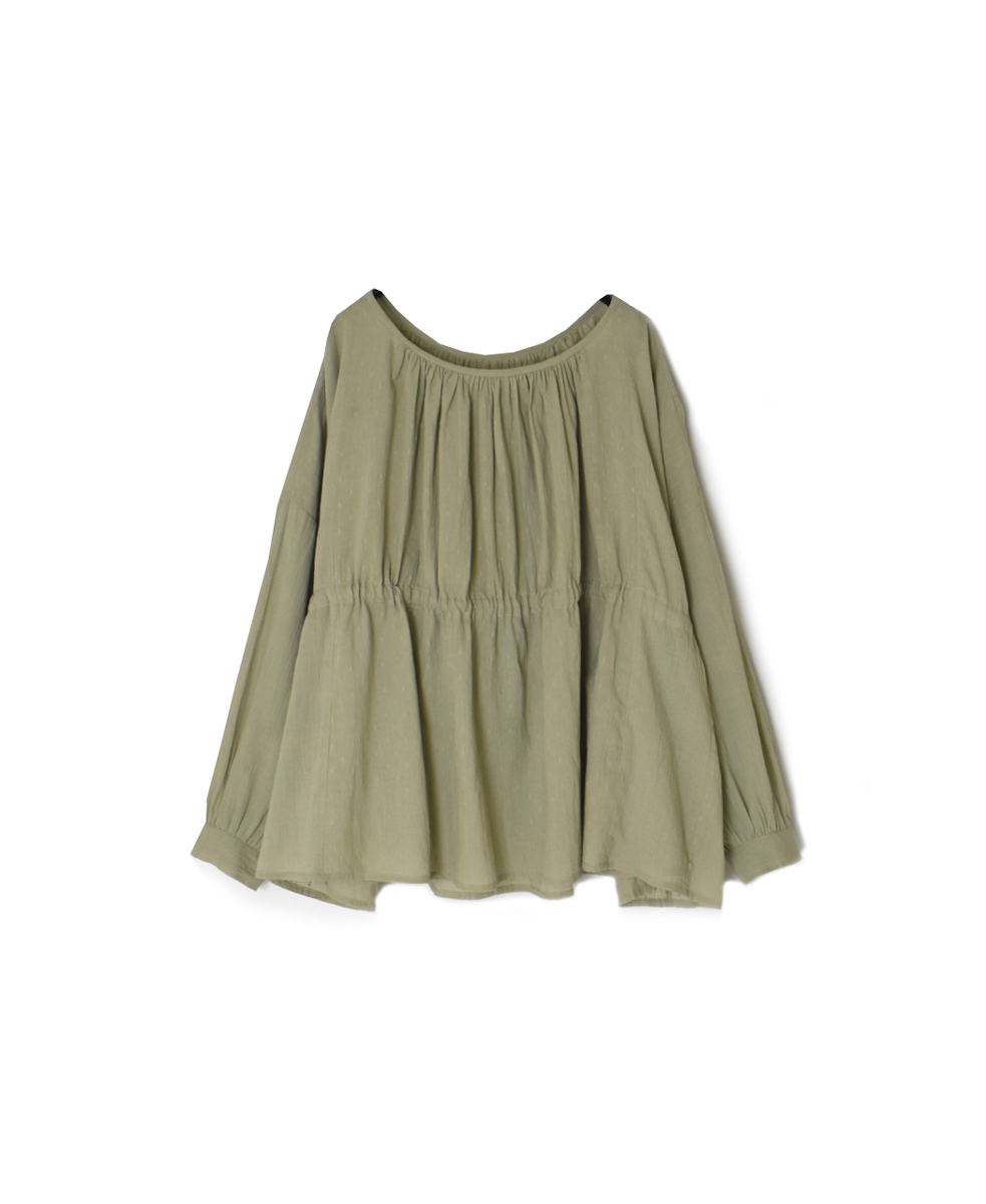 NSL25611(スモック) COTTON DOBIE DOT PATCHWORK 2WAY GATHERED SMOCK