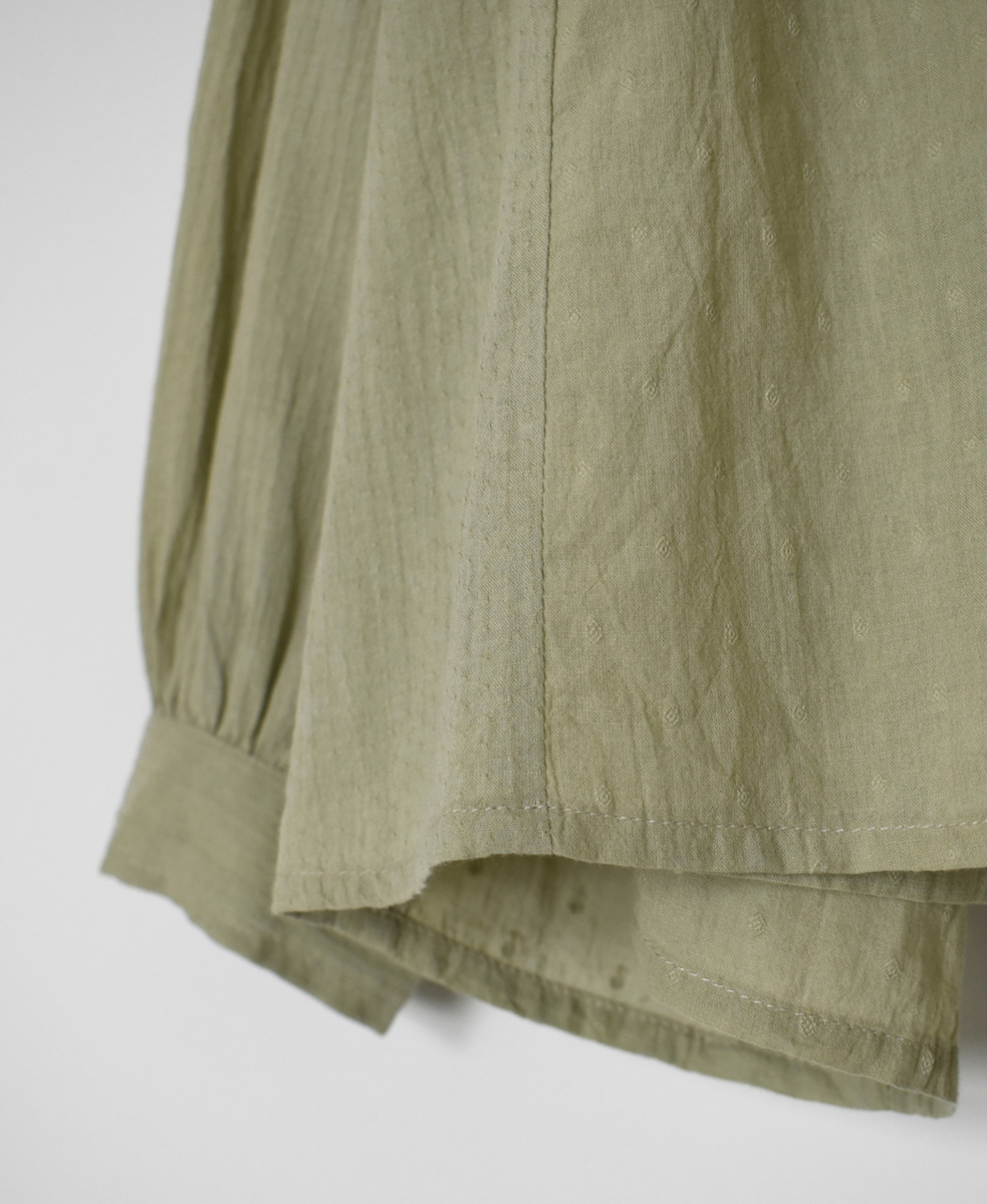 NSL25611(スモック) COTTON DOBIE DOT PATCHWORK 2WAY GATHERED SMOCK