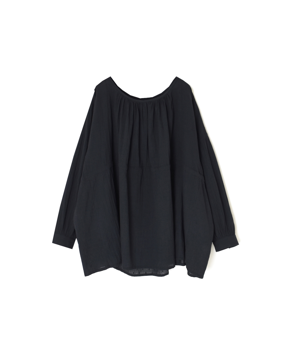 NSL25611(スモック) COTTON DOBIE DOT PATCHWORK 2WAY GATHERED SMOCK