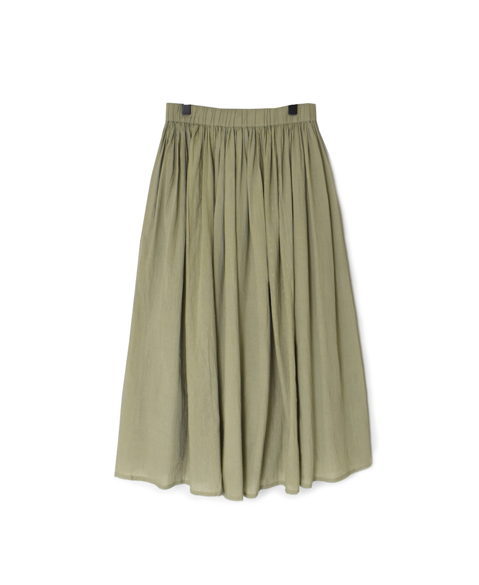 NSL25615(スカート) COTTON DOBIE DOT PATCHWORK GATHERED SKIRT