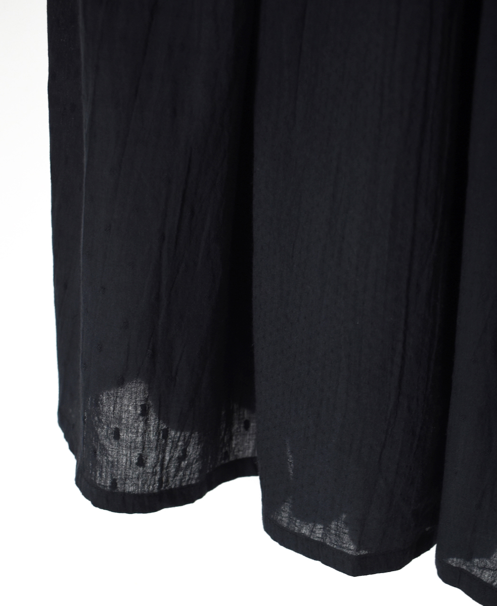 NSL25615(スカート) COTTON DOBIE DOT PATCHWORK GATHERED SKIRT