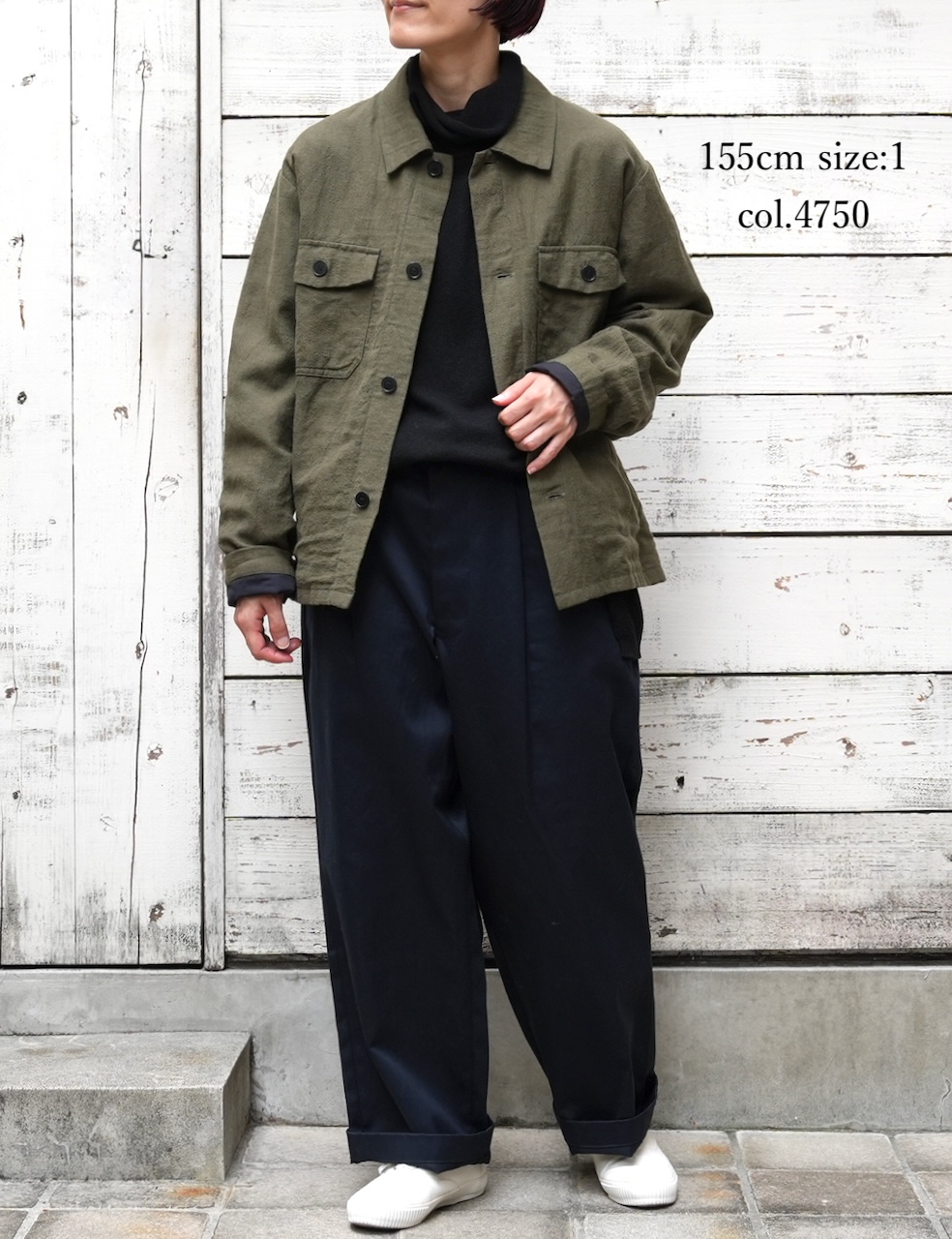 IMDSH2571(ジャケット) BOILED WOOL / LINEN PLAIN WORK JACKET