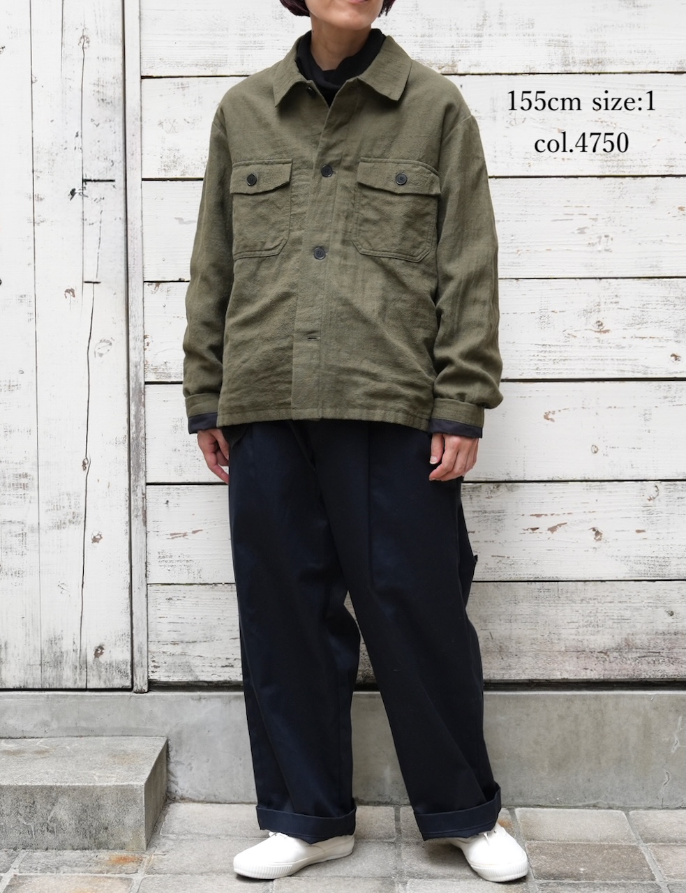 IMDSH2571(ジャケット) BOILED WOOL / LINEN PLAIN WORK JACKET