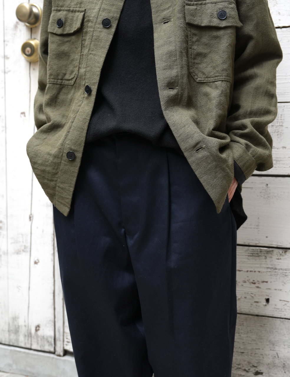 GMDSH2451(パンツ) WEST POINT ONE-TUCK TROUSERS