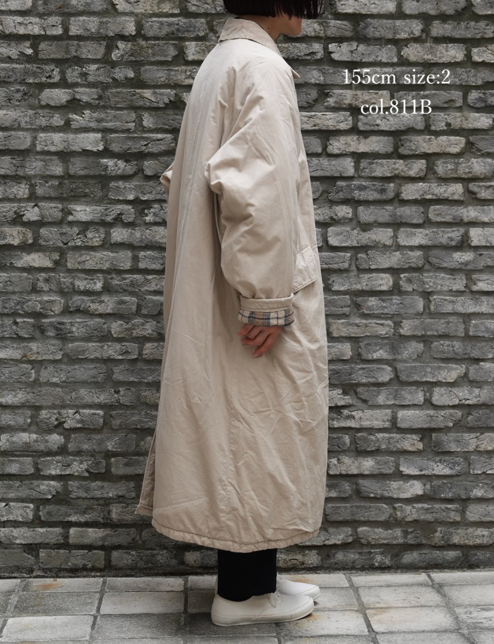 MDSH2552D(コート) PADDED 40s POPLIN FLANNEL LINING REGULAR COLLAR COAT