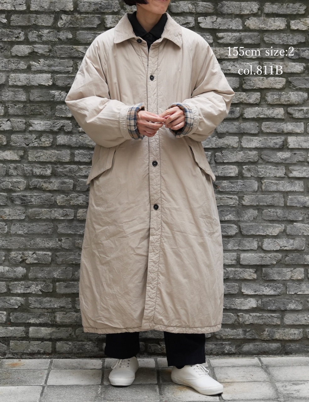 MDSH2552D(コート) PADDED 40s POPLIN FLANNEL LINING REGULAR COLLAR COAT